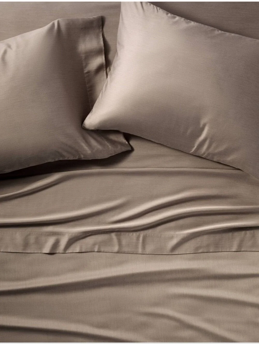 Casaluna Queen 400 Thread Count Rayon from Bamboo Sheet Set Fig Brown
